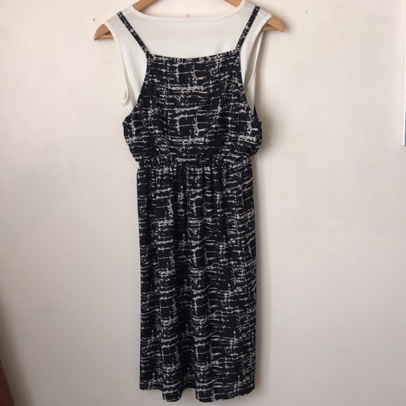 Korean Street Fashion Black and White Summer Dress - Picture 4 of 5